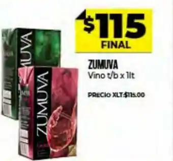 Supermayorista Vital Zumuva Vino t/b x 1 lt oferta