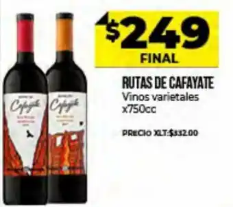 Supermayorista Vital Rutas de Cafayate Vinos Varietales x 750 cc oferta