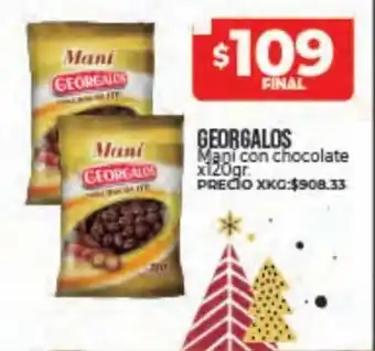 Supermayorista Vital Georgalos Mani con Chocolate x 120 gr. oferta