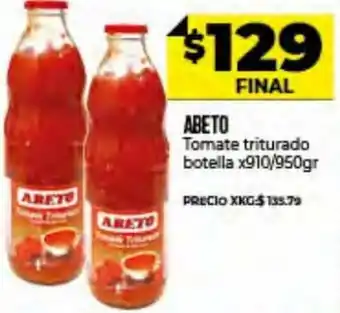 Supermayorista Vital Abeto Tomate triturado botella x 910/950 gr oferta