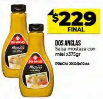 Supermayorista Vital Dos Anclas Salsa Mostaza Con Miel x 375 gr oferta