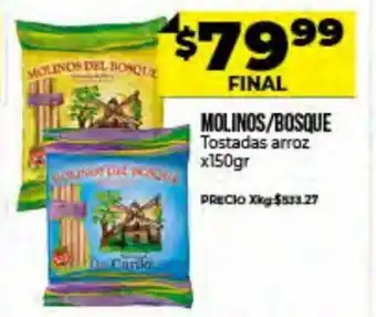 Supermayorista Vital Molinos/Bosque Tostadas Arroz x 150 gr oferta