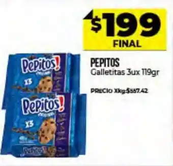 Supermayorista Vital Pepitos Galletitas 3u x 119 gr oferta