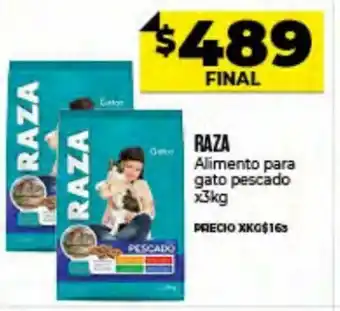 Supermayorista Vital Raza Alimento Para Gato Pescado x 3 kg oferta