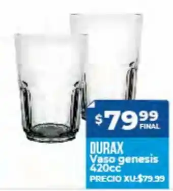 Supermayorista Vital Durax Vaso Genesis 420cc oferta