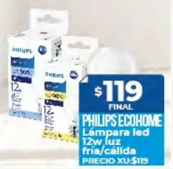 Supermayorista Vital Philips Ecohome Lámpara Led 12w Luz Fría/Cálida oferta
