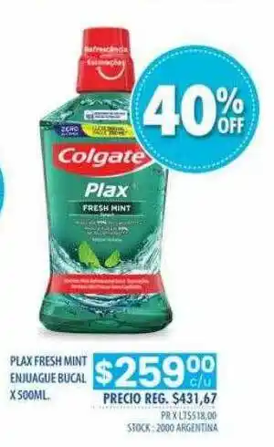 Pigmento Plax Fresh Mint Enjugue Bucal x 500ml oferta