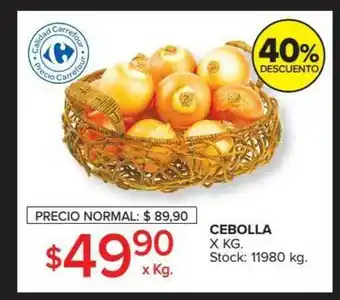 Carrefour Market Cebolla 40% Descuento oferta