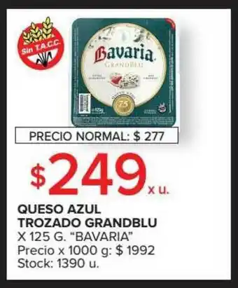 Carrefour Market Queso Azul Trozado Grandblu x 125g oferta