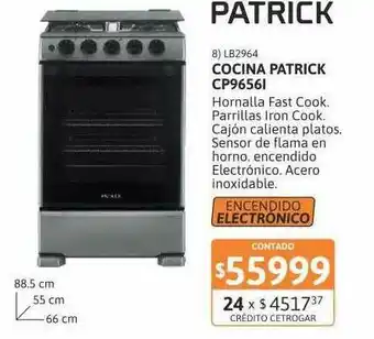 Cetrogar Cocina Patrick Cp9656l oferta