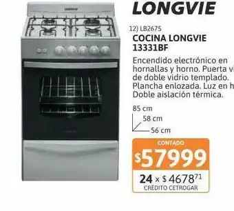 Cetrogar Cocina Longvie 13331bf oferta