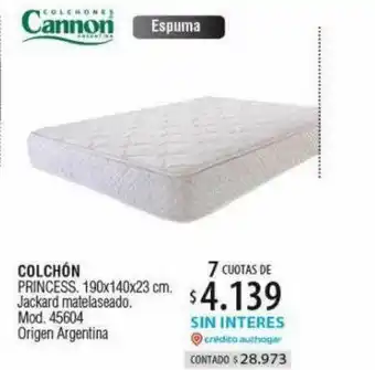 Authogar Colchón Princess Cannon oferta