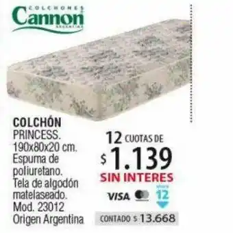 Authogar Cannon Colchon Princess oferta