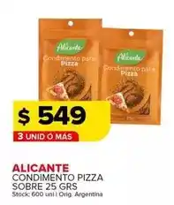 Carrefour Maxi Alicante - condimento pizza sobre oferta