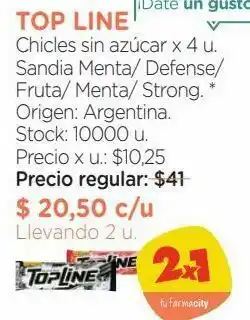 Farmacity Chicles sin azúcar x 4 u. oferta