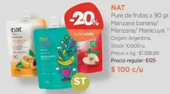 Farmacity Pure de frutas x 90 gr. oferta