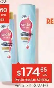 Farmacity Shampoo sedal ácido hialurónico + vitamina a x 340 ml oferta