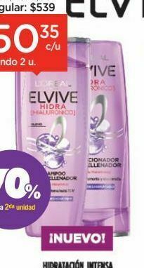 Farmacity Shampoo elvive hidra hialurónico x 400 ml oferta