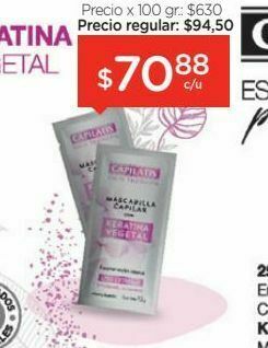 Farmacity Sachet de mascarilla capilar con keratina x 15 gr oferta