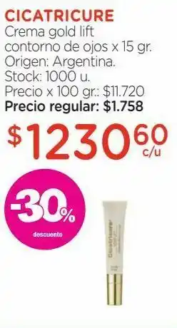 Farmacity Crema gold lift contorno de ojos x 15 gr. oferta