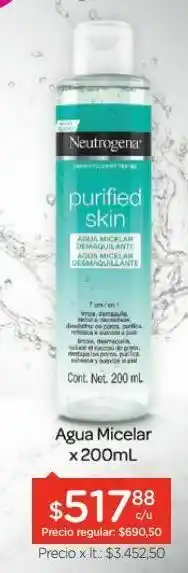 Farmacity Agua micelar desmaquillante 7 en 1 purified skin x 200 ml oferta