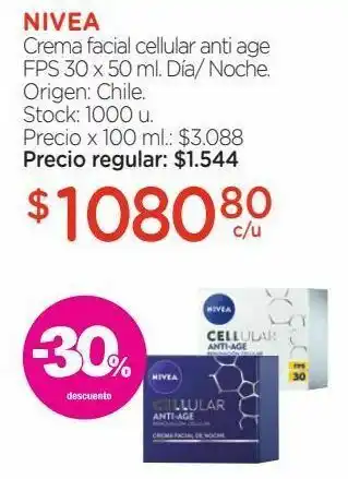 Farmacity Crema facial cellular anti age fps 30 x 50 ml. oferta
