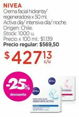 Farmacity Crema facial hidrante/ regeneradora x 50 ml. oferta
