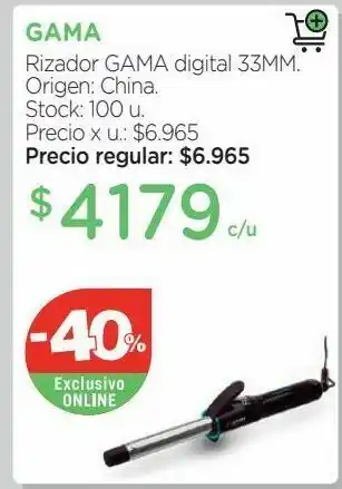 Farmacity Rizador de pelo gama nova digital 33 mm oferta
