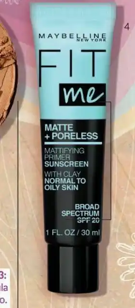 Farmacity Primer de maquillaje maybelline fit me matte + poreless spf 20 x 30 ml oferta