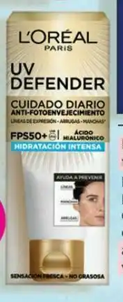 Farmacity Crema facial l'oréal parís uv defender hidratación intensa fps 50+ x 40 g oferta
