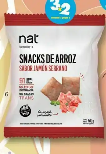 Farmacity Bizcochos de arroz nat sabor jamón x 50 g oferta