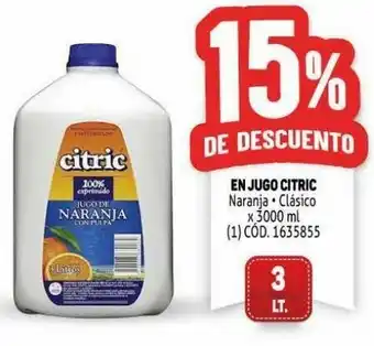 Makro Jugo de naranja citric oferta