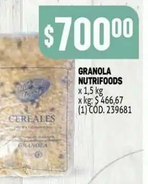Makro Granola nutrifoods oferta