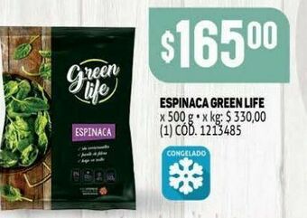Makro Espinacas green life oferta