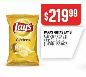 Makro Papas fritas lay's oferta