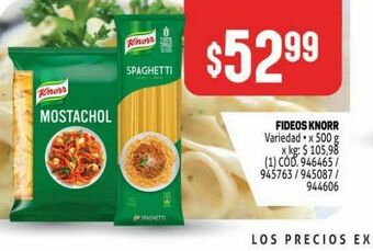 Makro Fideos knorr oferta