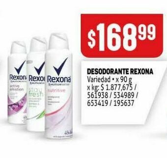 Makro Desodorante spray rexona oferta