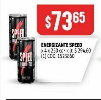 Makro Bebida energética speed oferta
