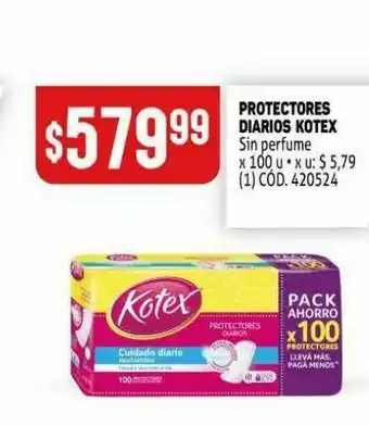 Makro Protectores femeninos kotex oferta