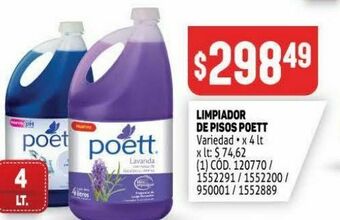 Makro Limpiador de pisos poett oferta