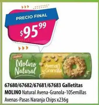 Molino Natural Avena Granola 10semillas Avenas Pasas Naranja Chips