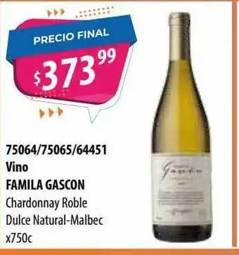 Micropack Vino Familia Gascon x 750cc oferta