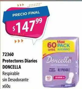 Micropack 72360 Protectores Diarios Doncella x 60u oferta