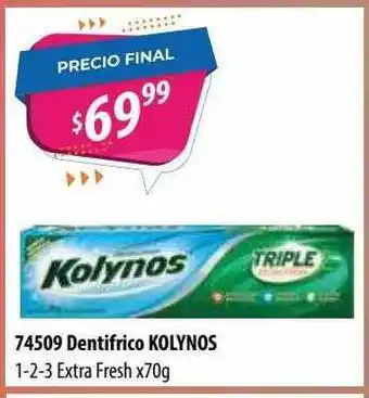 Micropack 74509 Dentifrico Kolynos 1-2-3 Extra Fresh x70g oferta