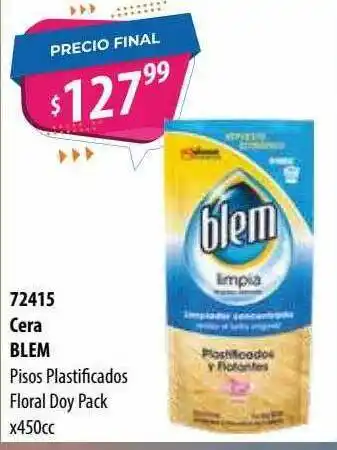 Micropack 72415 Cera Blem Pisos Plastificados Floral Doy Pack x 450cc oferta
