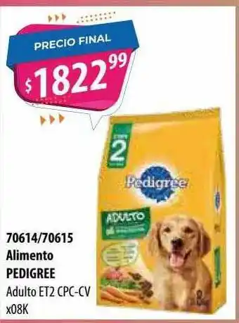 Micropack Alimento Pedigree Adulto Et2 Cpc-cv x 08k oferta
