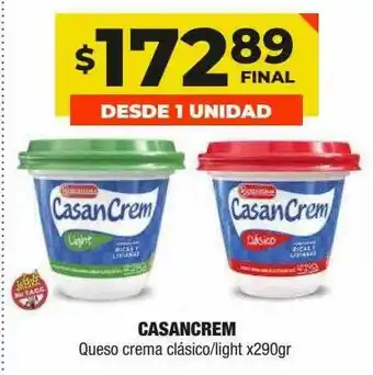 Maxi Ofertas Casancream Queso Crema Clásico Light x 290gr oferta