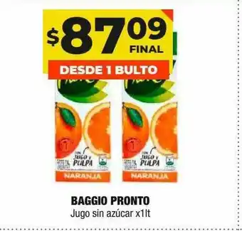 Maxi Ofertas Baggio Pronto Jugo Sin Azúcar x 1lt oferta