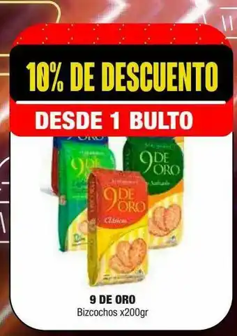 Maxi Ofertas 9 De Oro Bizcochos x 200gr oferta