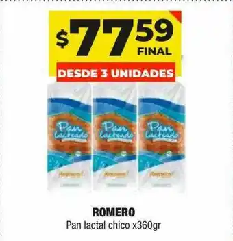 Maxi Ofertas Romero Pan Lactal Chico x 360gr oferta
